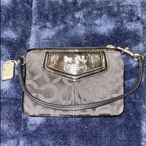 Coach black wristlet